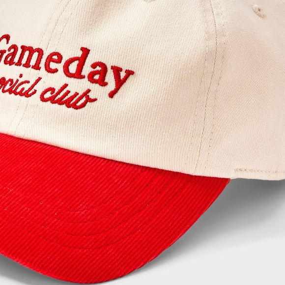 Gameday Social Club Two-Toned Baseball Hat Universal Thread Target Beige/Red